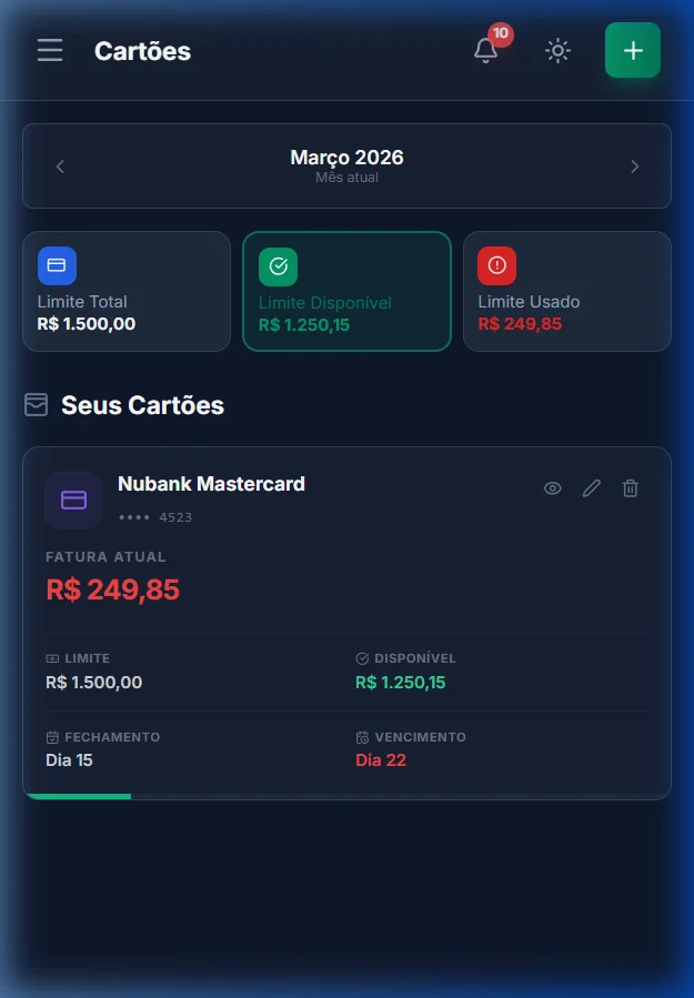 Cartões Mobile